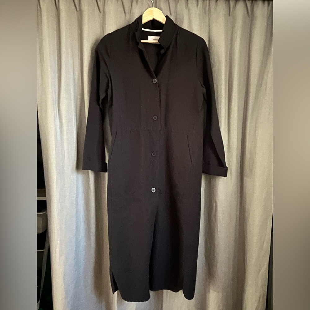 Humanoid button up dress or jacket. Black, size XS.